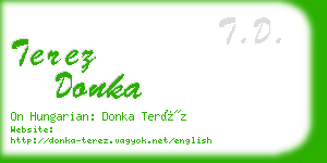terez donka business card